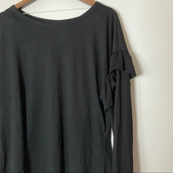 Ruffle Top Long Sleeve Boat Neck Top Size XL (16-18) TTL48236 - Picture 2 of 6